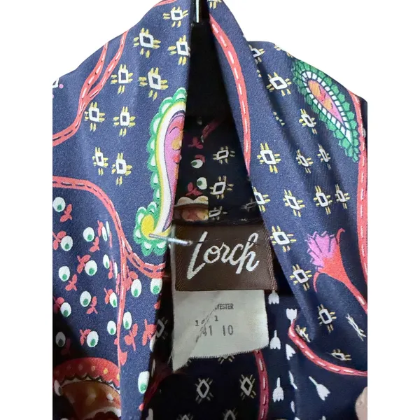 Lorch 70s Long Sleeve Paisley Blouse with Pussybow Necktie - Image 6