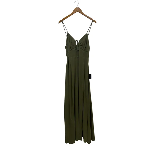 Lulus Marveled Beauty Olive Green Sleeveless Tie-Front Maxi Dress size Large NWT - Image 5