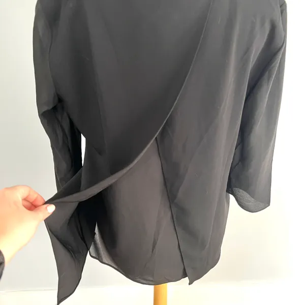 Black 3/4 Sleeve Blouse Top Shirt - Image 8