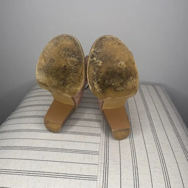 Qupid- Pink Suede Open Toe Heels - Image 6