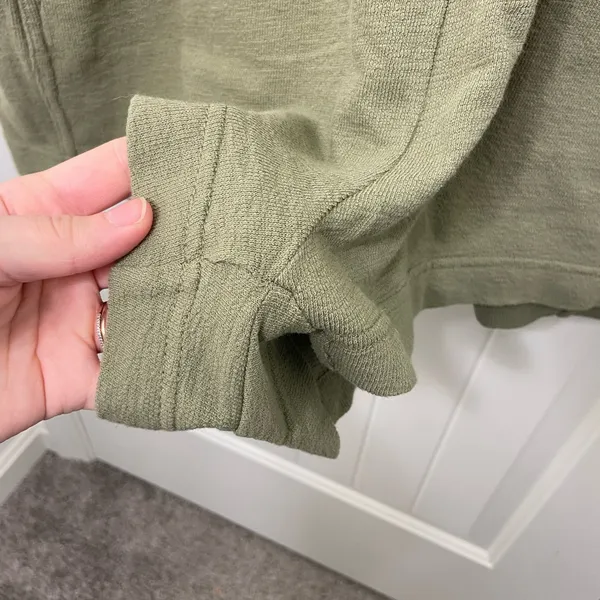 NWOT‎ Free Assembly women's comfy fit olive green drawstring waist romper large - Image 4