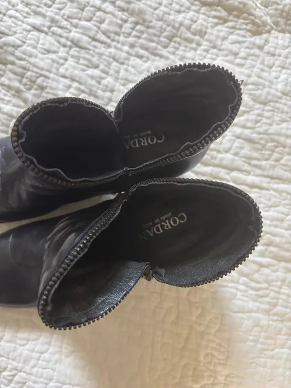 Cordani Leather Black Ankle Boots Size 7.5 - Image 4