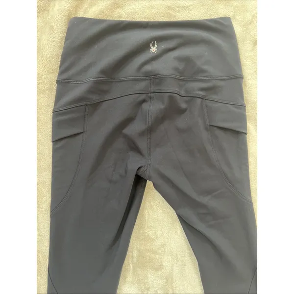 Spyder Active Women's Small Black‎ High Rise Drawstring Pocket Leggings - Image 8