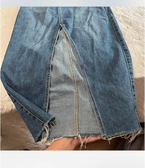 Revolve Ymi denim split skirt midi - Image 3
