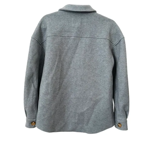 AVEC LES FILLES Buttoned Shacket Light Blue‎ NWOT Sz Small - Image 2