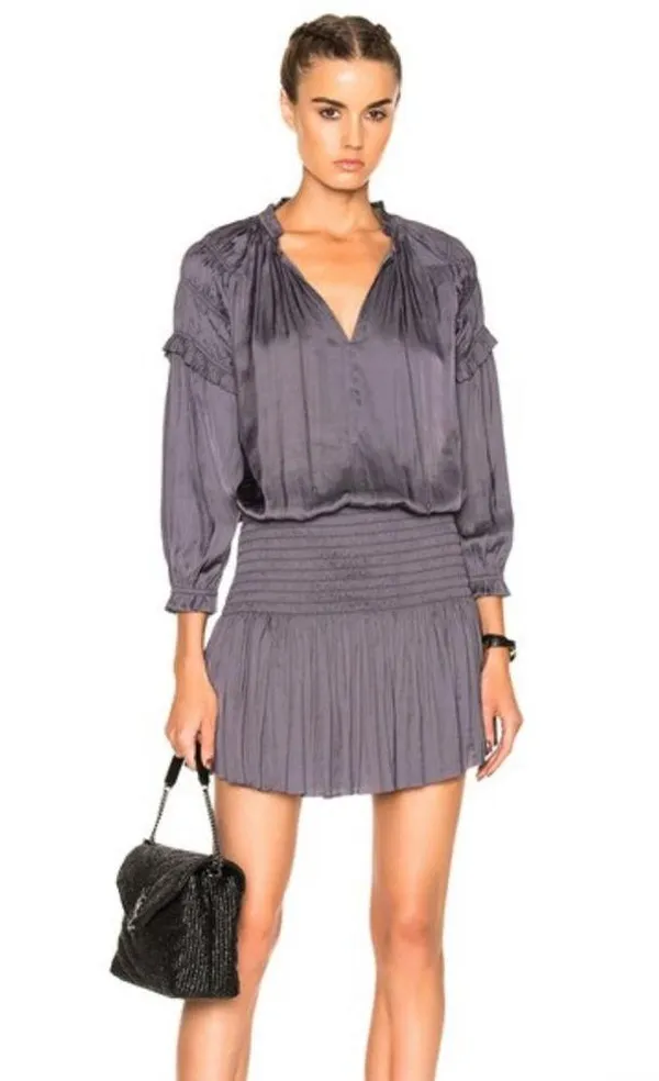 NWT Ulla Johnson Kiko Dress in Midnight Grey Size: US 4 - Image 4