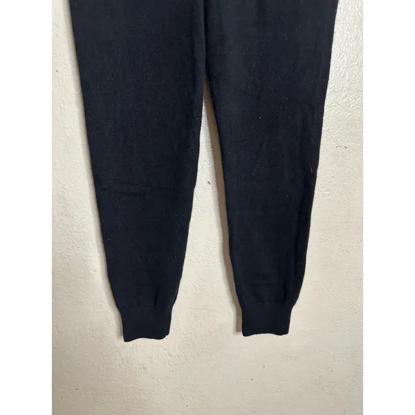 Quince 100% Mongolian Cashmere Sweatpants Jogger Black Womans S Knit Lounge - Image 5