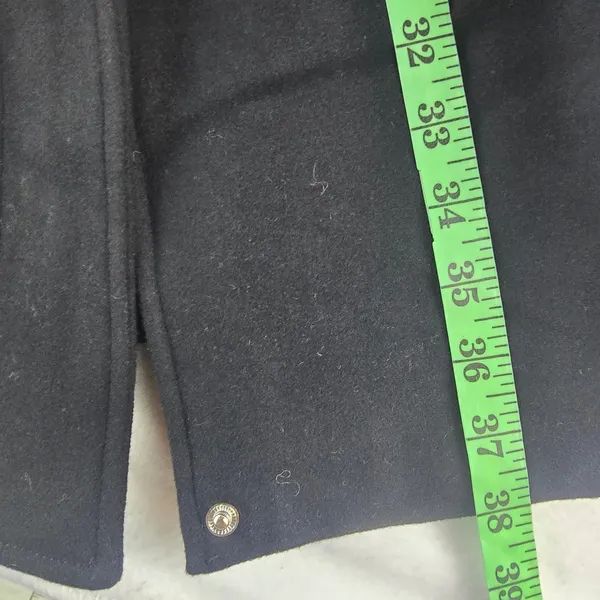 Gabrielle Union NWT Black Wool Blend Belted Coat Removable Faux Fur‎ Collar XS - Image 16