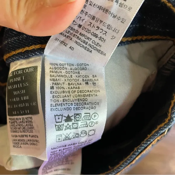 Anthropologie Levi’s Women’s Baggy‎ Pinstriped Dad Jeans Size 30x30 - Image 5