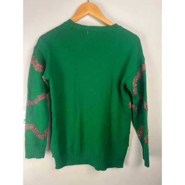 Women's Forever 21 Christmas Sweater Green/Red Size S. Ugly Christmas - Image 10