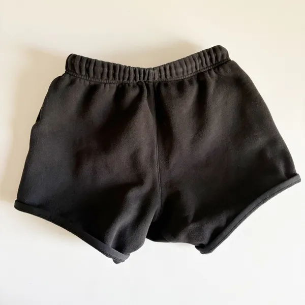 Fear of God Essentials Womens Black Fleece Streetwear Sweat Shorts Size XXS - Image 6