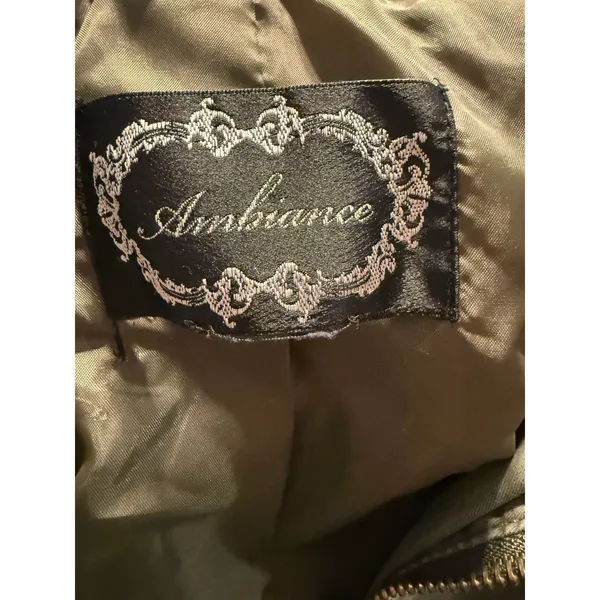 Ambiance Womens Hooded Utility Jacket Olive Military Gorpcore Field Coat Medium - Image 10