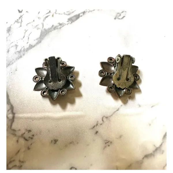 Bell Trading Post solid copper and turquoise clip on earrings - Image 7