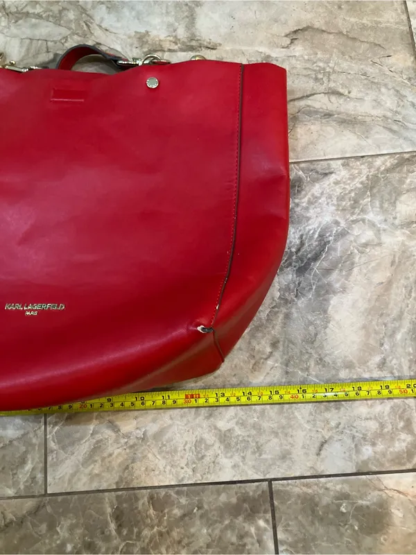 Karl Lagerfeld Red Bow Tote - Image 4