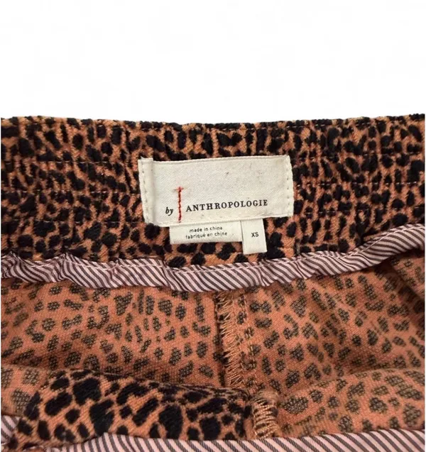Anthropologie Kalea Cheetah Animal Print High Rise Trouser Joggers Pants XS - Image 6