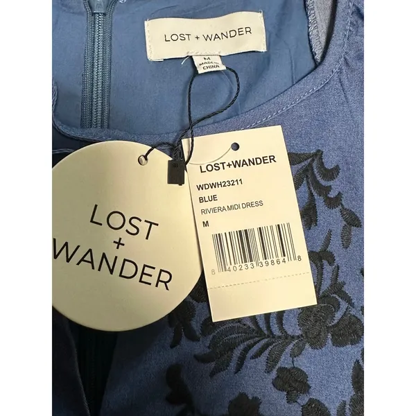 Lost + Wander Riviera Midi Blue Medium Dress - Image 10