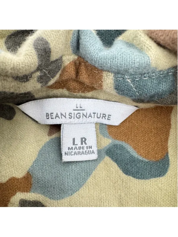 LL Bean Ladies Chamois Camo Tunic Shirt Signature Archive Series Cotton Flannel - Image 4