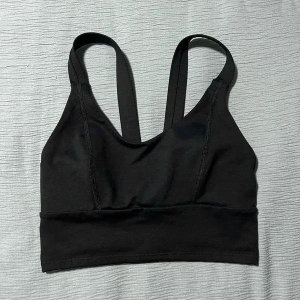 Nobull Black Unpadded Long Line Bra- Black in Size Small - Image 6