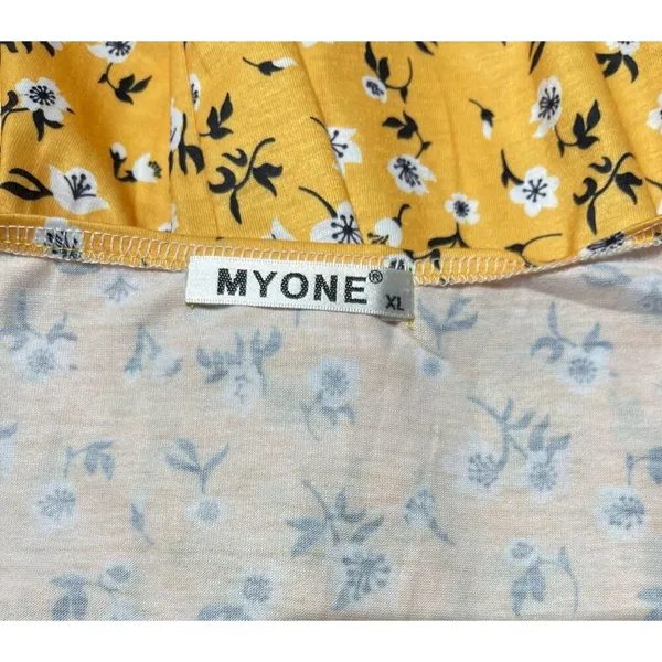 MYONE Boho Floral Print Square Neck Midi Dress Size XL New Without Tag - Image 7