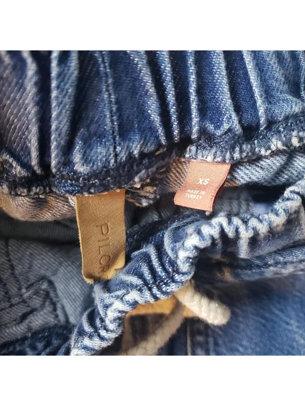 Anthropology Pilcro The Cottage Utility Pants XS Blue Women’s Cargo Drawstring - Image 3