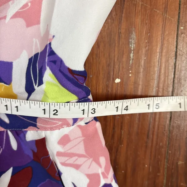 NWT J. Crew Seaside Cami Dress Size 2 White Purple Abstract Floral Casual - Image 6