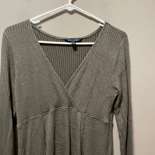 American Eagle Long Sleeved A-Line Dress Green Size‎ Large - Image 2
