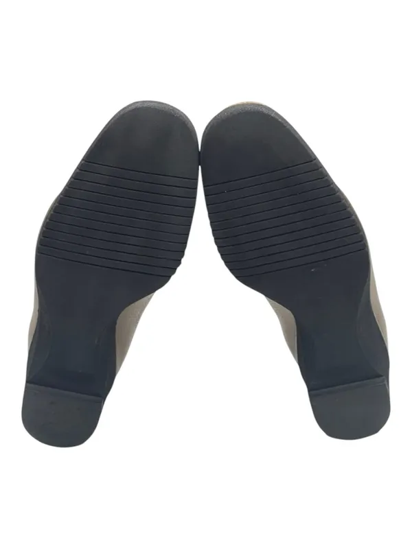 Salvatore Ferragamo ✽ Sculptural Wedge Heel Loafers ✽ Golden Brown Leather ✽ 5M - Image 12