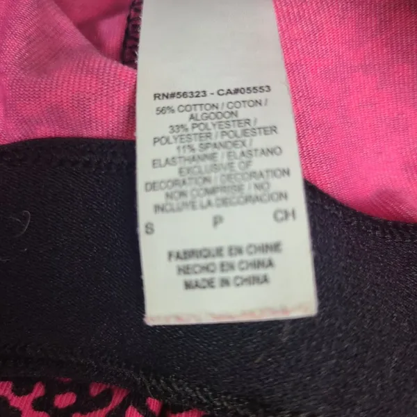 Nike Womens Pink‎ Leopard Workout Pants size Small Just Do It - Image 3