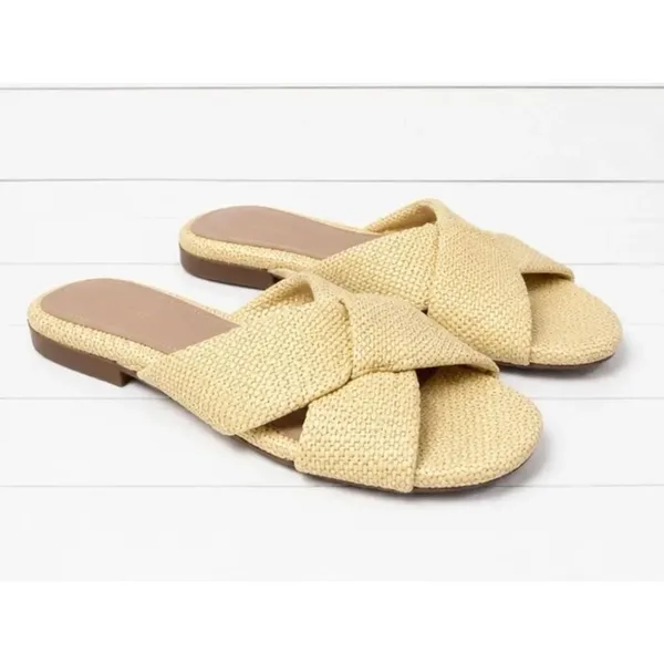 Nordstrom’s rattan cross front sandals size 6.5 - Image 8