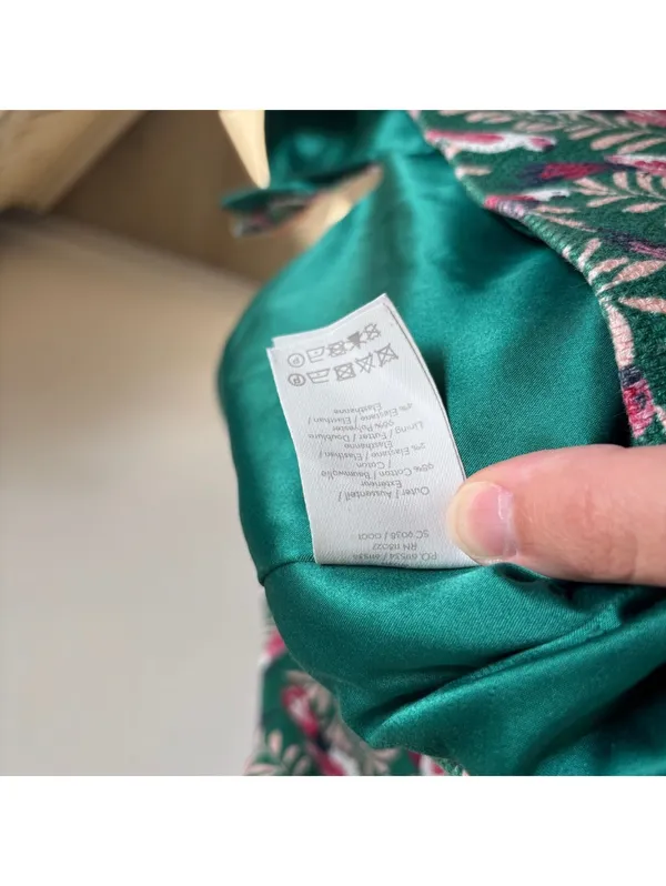 Boden EUC Women's Martha Seam Detail Dress Green Bird Print Size 6R - Image 10