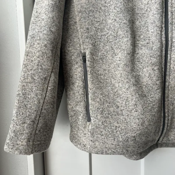 L. L. Bean Tan Full Zip Fleece Jacket - Image 5