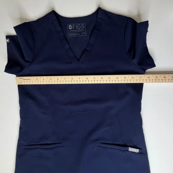 FIGS Technical Collection Casma Scrub Top Size XXS Navy Medical Nurse Doctor - Image 9