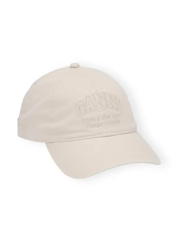 GANNI Patch Cap Hat in Egret NWT - Image 2