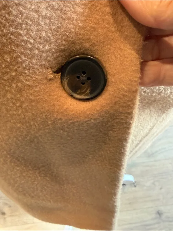OLD NAVY Classic Camel Single-Button Wool-Blend Coat Size MP Minimalist Capsule - Image 5