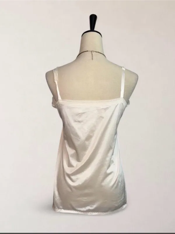 jcpenney Cream Satin Lace-Trim Chemise - Image 6