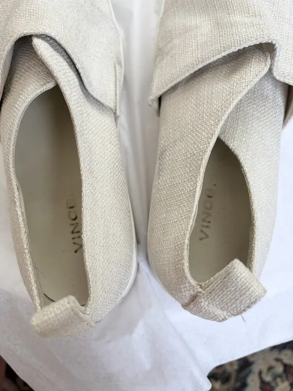 Vince Cream Knit Platform Slip On Sneakers Made in Italy US 8 EUR 38 - Image 8