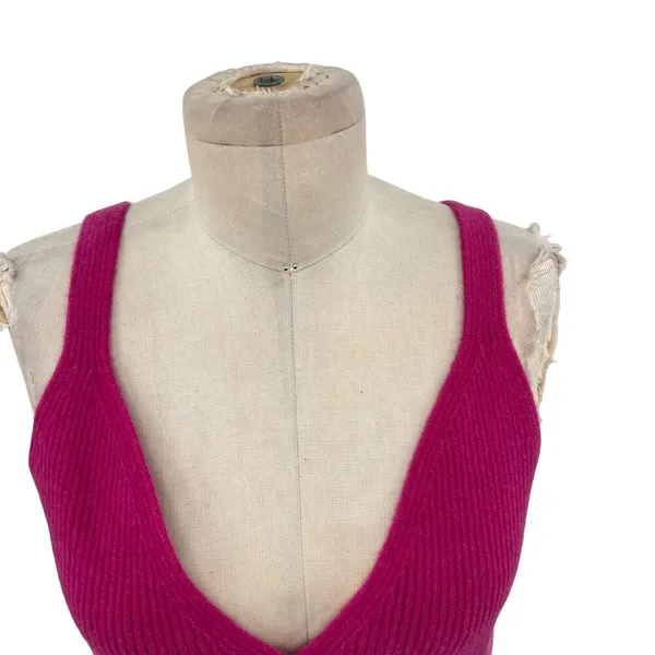 J.‎ Crew Cashmere-Blend Cropped Sweater-Tank Icy Rose Pink Size XXL - Image 4