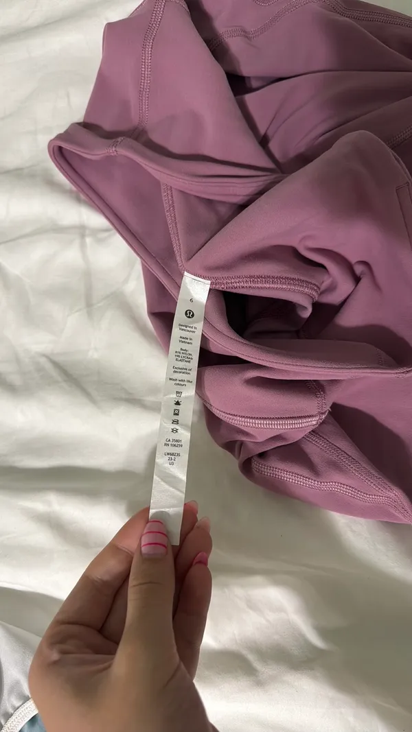 Lululemon Cropped Purple Flair Leggings - Image 5