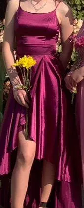 Prom Dress Purple Size M - Image 2
