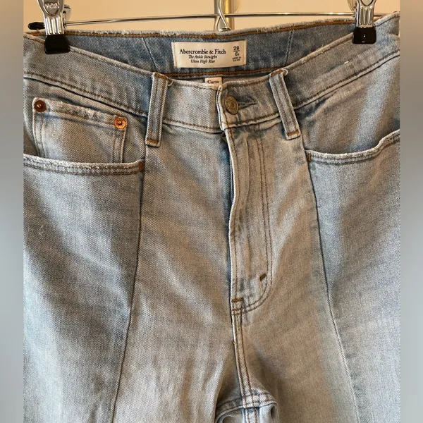 Abercrombie & Fitch Blue Ankle Cropped Jeans - Image 6