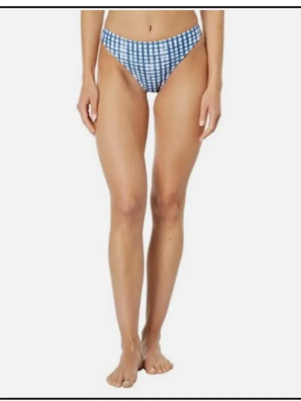 Southern Tide Seven Seas Blue/White Painted Gingham Bikini Bottoms - Image 2