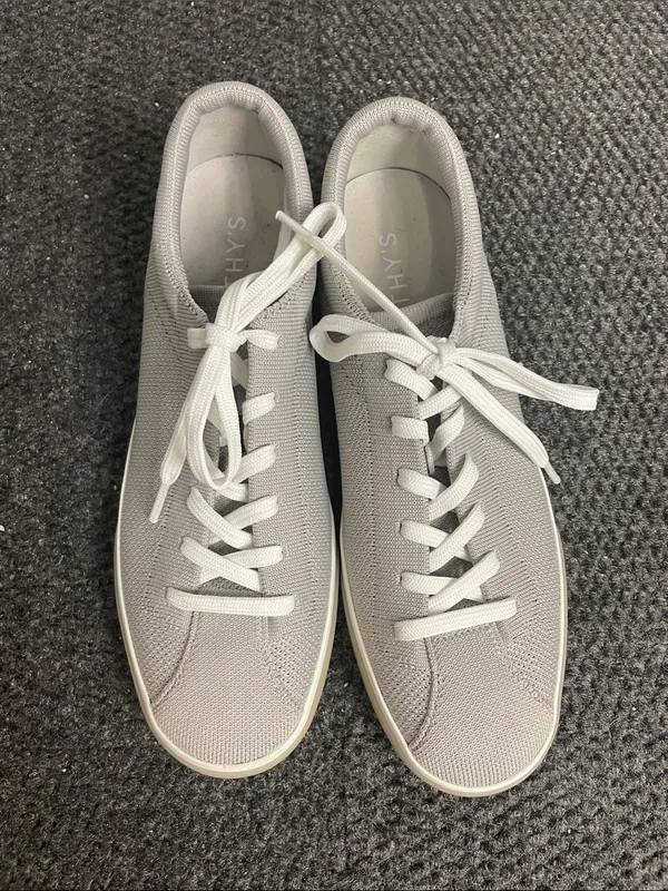 Rothys The Lace Up womens gray sneakers tie shoes size 10 - Image 3