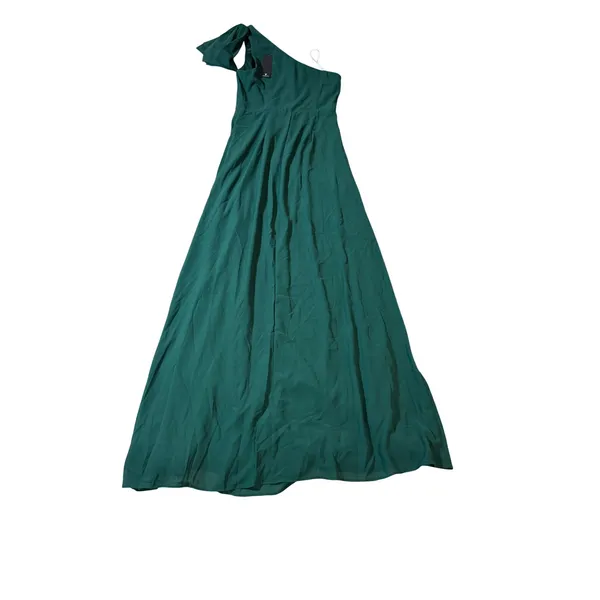 NWT Lulus Small Revel in the Moment Emerald Green‎ One-Shoulder Maxi Dress - Image 10