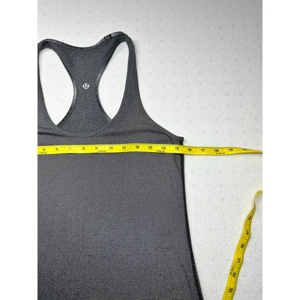 Lululemon Cool Racerback II Tank Top Gray Micro-Stripe | Size S - Image 2