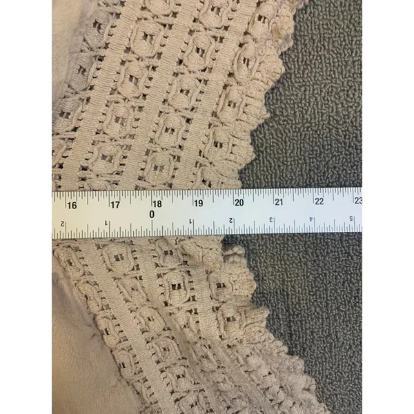 Seaspice Resort Wear Isla Baby Beige 100% Peruvian Cotton Crochet Tunic Mini S - Image 4