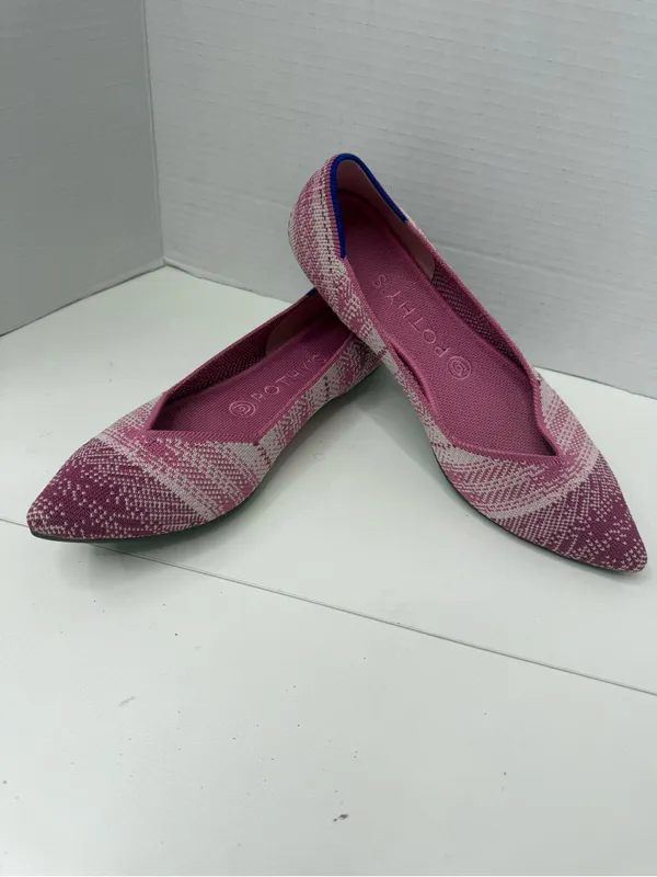 Rothy’s The Point Pink Plaid Limited Edition Breast Cancer Women’s Sz 9w - Image 11