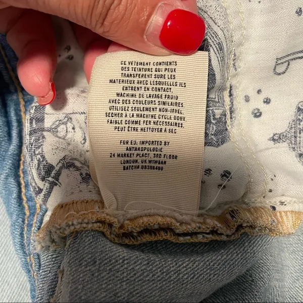 Pilcro And the Letterpress Jean Shorts Distressed Size 29 ‎ Blue Anthropologie - Image 8