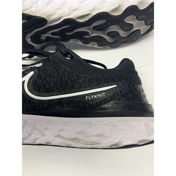 Nike Black White Women’s Flyknit Laced Sneakers DD3024-001 8M - Image 11