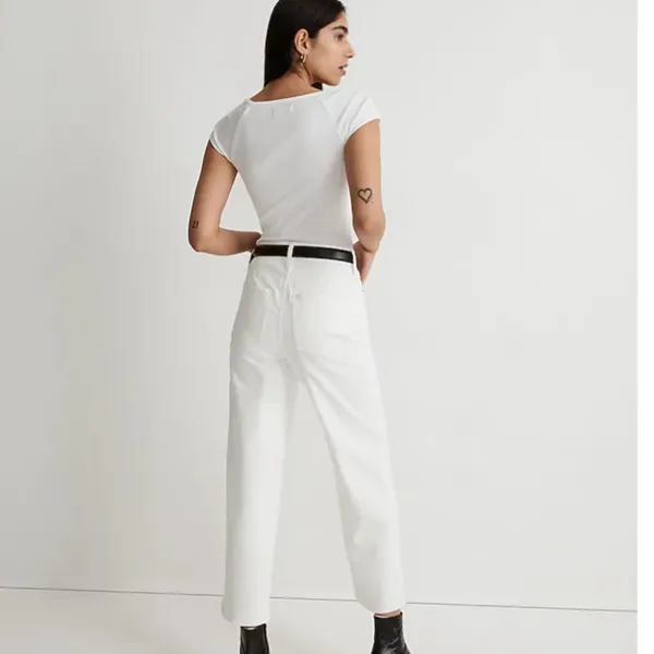 Madewell sz T31 The Tall Perfect Vintage Wide-Leg Crop Jean $128 - Image 5