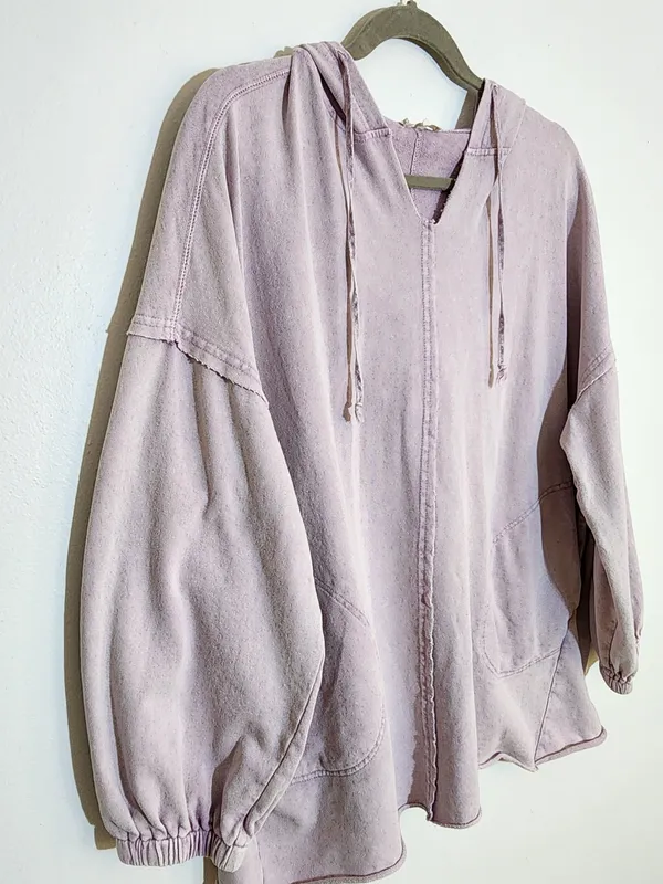 Easel Distressed Purple Hoodie Pullover Size Medium - Image 4